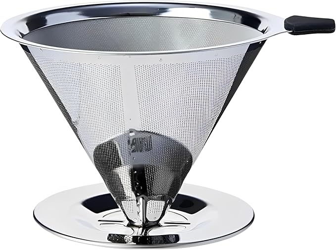 Imagem de Coador Filtro De Café 103 Inox Peneira Aço Reutilizável Dúravel Sem Uso De Papel Premium