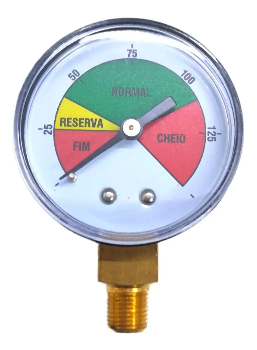 Imagem de Manômetro Colorido Medidor De Pressão 150psi Rosca 1/8 Np