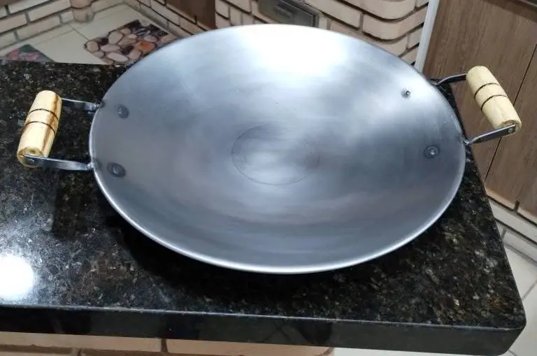 Imagem de Tacho De Inox Cabo Em Madeira